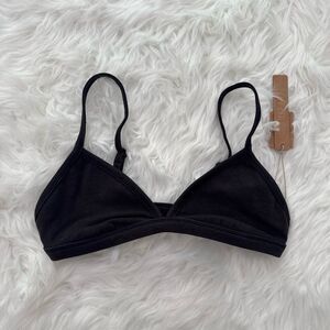 Skims Outdoor Tiny Triangle Bralette Washed Onyx Size Small